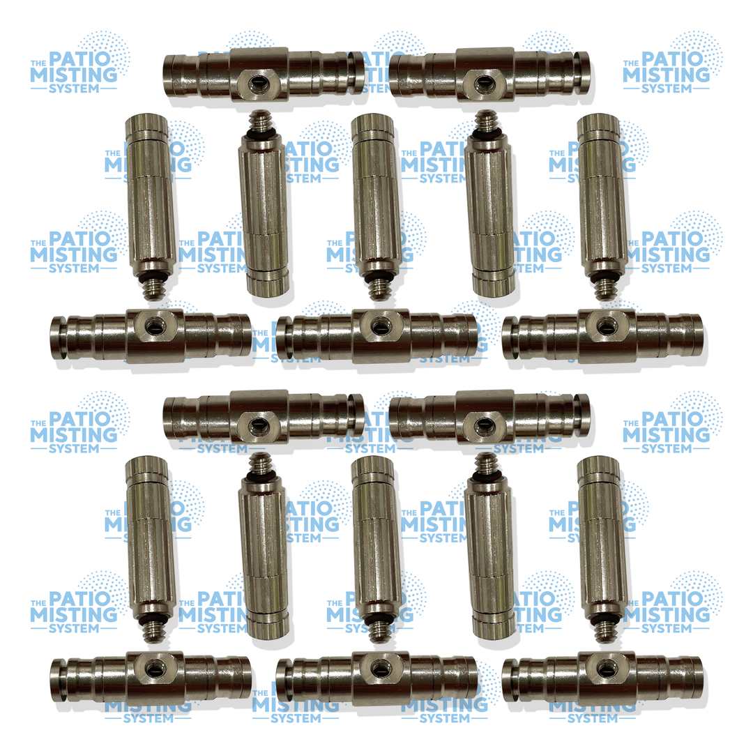 coupling joints and .2mm nozzles for enhancing the misters for patio