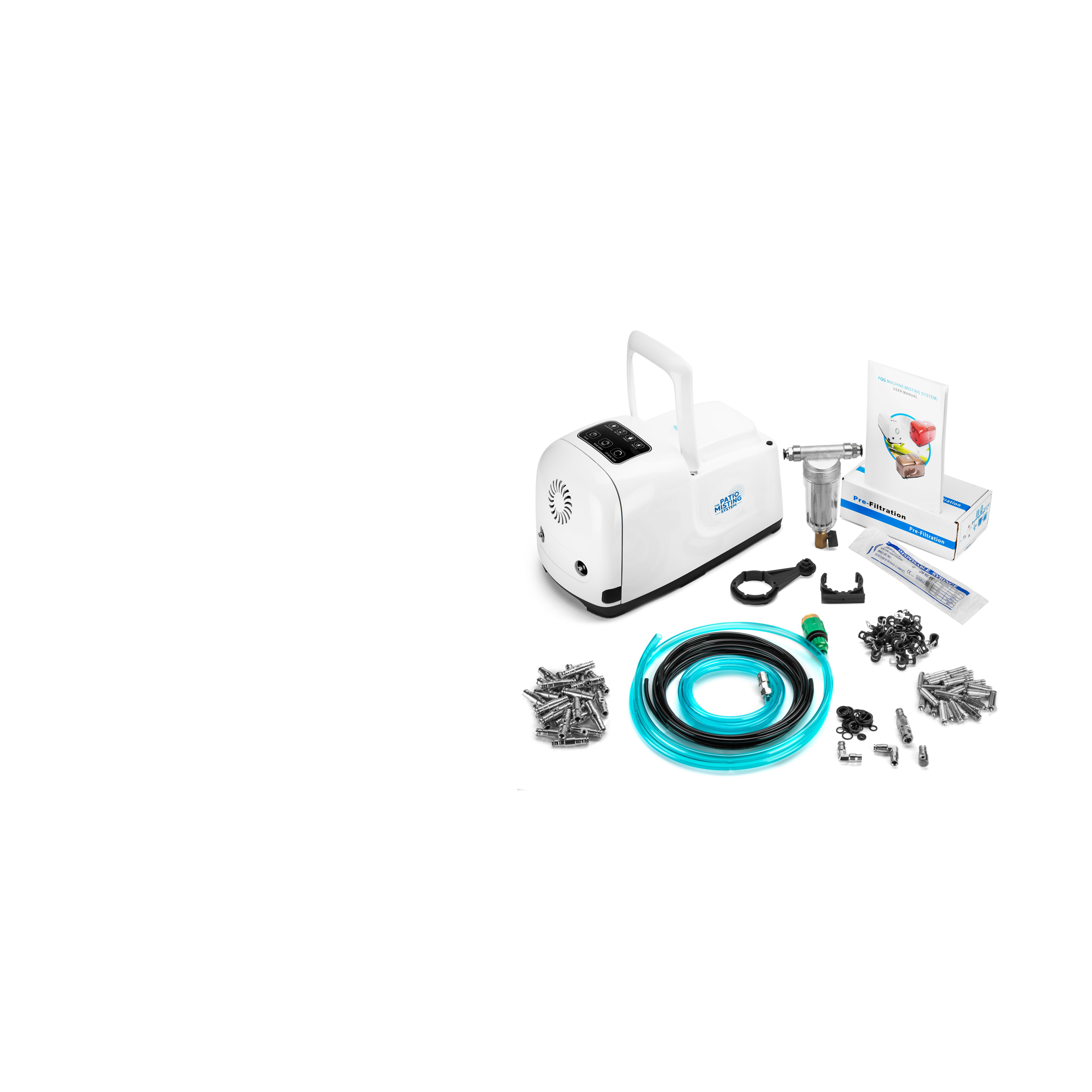 misters come with all you need to setup including everything to make it a high pressure misting system