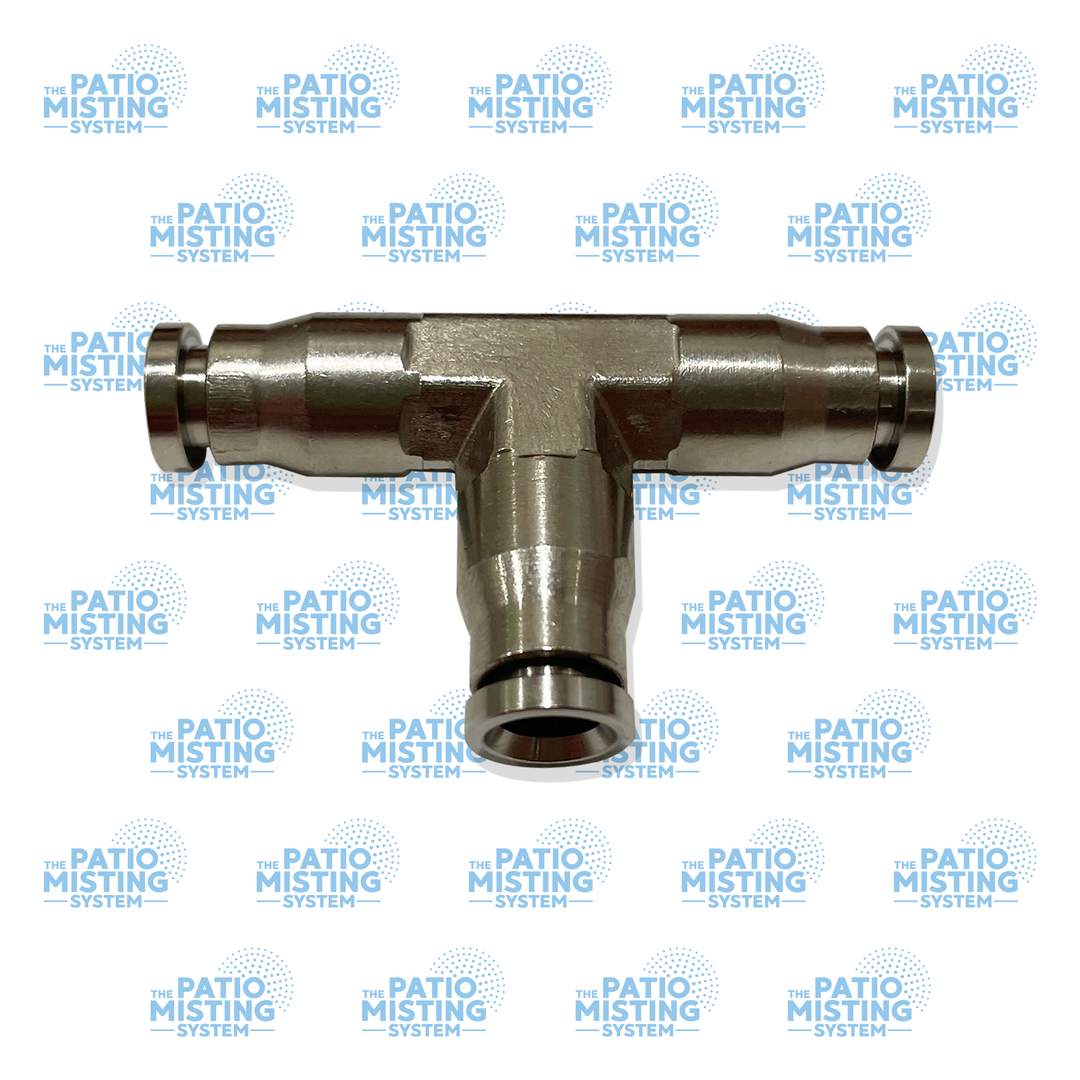 t joint metal attachment for outdoor misting system