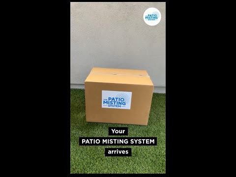 an unboxing video to show what's included and how to setup the DIY patio misting system pro
